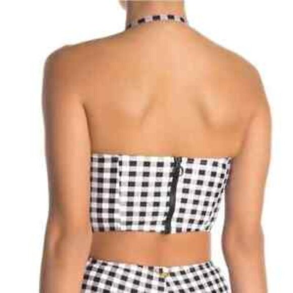 Betsey Johnson Retro Gingham Bustier Bikini Top - Picture 6 of 9